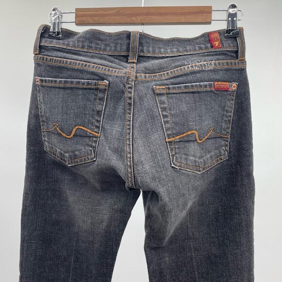 7 For all Mankind Double Stone Wash Bootcut Jeans Size 27 - Picture 3 of 6